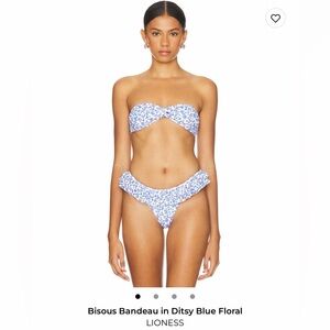 Lioness Ditsy Blue Floral Bandeau Bikini ( TOP & BOTTOM)